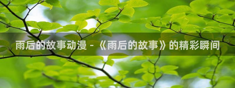 colamanage漫画官网：雨后的故事动漫 - 《雨后的故事》的精彩瞬间